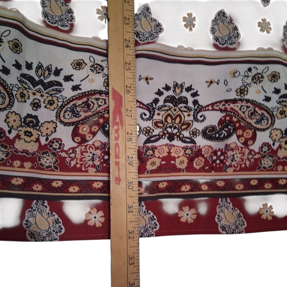 Blu Pepper EUC Crochet Lace Dress Burgundy and Cream Sz. S - Picture 5 of 9